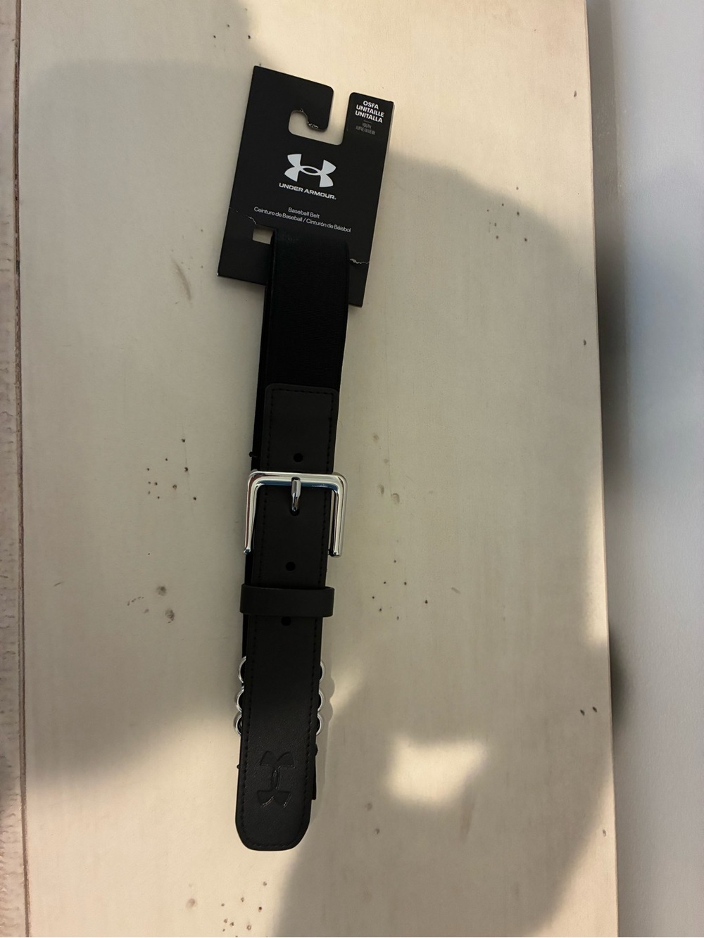 Under Armour Black Belt with Silver Buckle